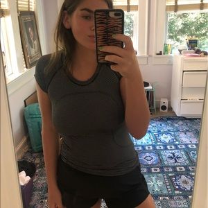 Lulu lemon striped work out top